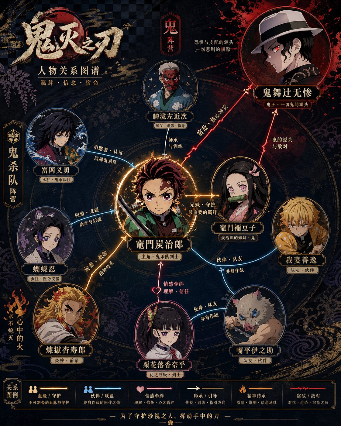 Character Relationship Diagram Poster